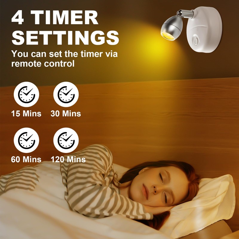 Hortsun 6 Pcs Mini Battery Operated Spotlights with 3 Remote