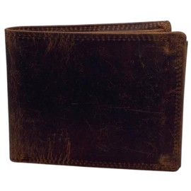 Velluci Pelle RFID Blocking Genuine Leather Wallet, RFID Blocking, Distressed Hunter Leather (Distressed, Hunter Tan)