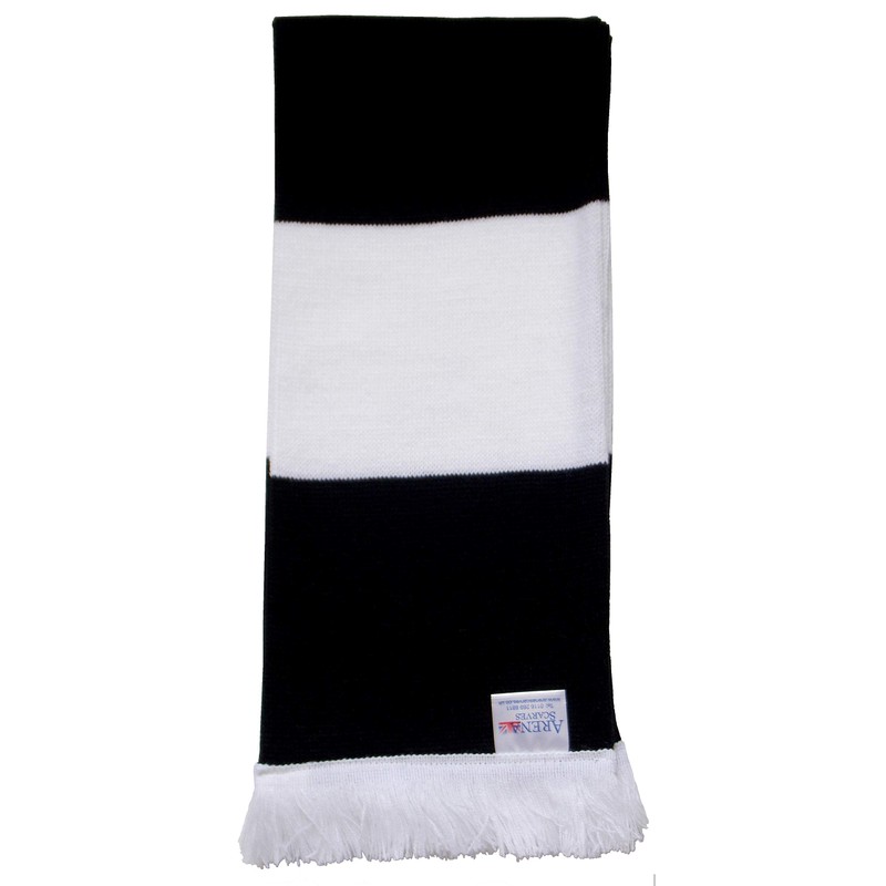 Newcastle United Supporters Black and White Retro Style Scarf