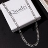 Quadri -925 Sterling Silver 5MM Figaro Link Chain Necklace 16-30