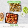 GreenLife Countertop Toaster Oven Air Fryer Stainless Steel, Healthy Ceramic