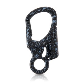 Carabiner Clip, Double Anti-Misopening Locking Design, 2.95'' in Alloy Carabiner Keychain for Outdoor Camping, Key Ring Clip [Black Blue]
