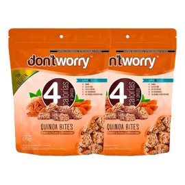 Quinoa Bites Don’t Worry Nuez Almendra 2 Pack Superfood Sin Gluten Sin Azúcar Snack Saludable Alto Fibra Proteína Bajo Calorías Postre Dulces Alimentos Apto Diabeticos Dieta Keto