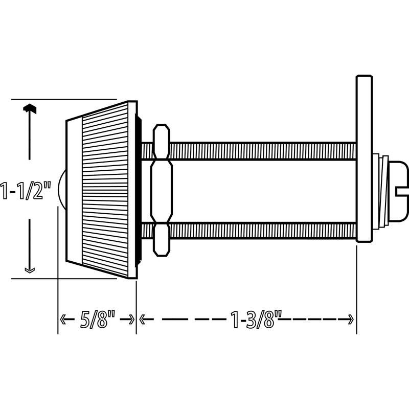 FJM Security Combi-Cam 7850R-XL Combination Cam Lock, 1-3/8" Chrome Finish