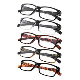 Gr8Sight Reading Glasses 5-Pack Spring Hinges for Women and Men Readers