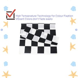 5ft x 3ft Checkered Flags Black and White Racing Flags and Banners Pennant Decoration for Game Parade Sport Events, Festival Party Handheld Flags 90 X 150cm with Brass Grommets