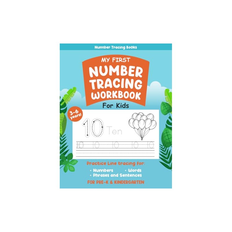 My First Number Tracing Book for Kids