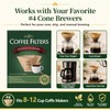 320 Count #4 Cone Coffee Filters for 8-12 Cup Drip