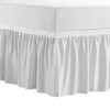 Cottingon,Dorm Room Bed Skirt,100% Microfiber,White Solid -Twin XL/46 Drop