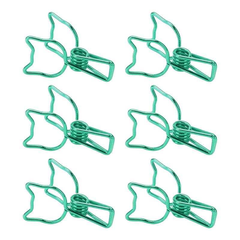 100Pcs Kitten Binder Clips Cute Animal Style Strong Clamping Hollow