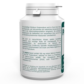 Propionic Acid 500 mg Vegan Capsules Pack of 120