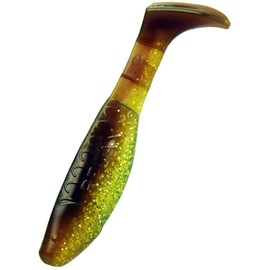 Relax Kopyto L-052 3 Inch Rubber Fish Zander Artificial Bait Green Pack of 10