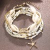huefeel Boho Beach Anklet Set, 7 Pieces, Shell and Starfish