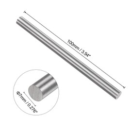 uxcell Round Steel Metal Rod, 7mm x 100mm High Speed Steel (HSS) Lathe Bar Stock Tool, for Shaft Gear Drill Lathes Boring Machine Turning Miniature DIY Craft