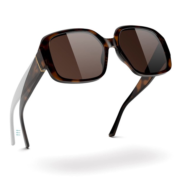 ViewJoy Oversized Sunglasses for Women Polarized 100% UV Protection Spring