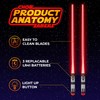 LightSaber Chopsticks Light Up Saber Led (1 Pair, Red)