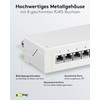 CAT 6 Mini/Desktop Patch Panel, 8 Port, White - STP