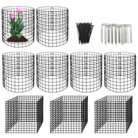 10 Pack Round Plant Protector from Animals, 30 Pcs 12 x 12 Metal Mesh to Keep Animals Out Wire Plant Protectors for Rabbits Chicken Duck Bunny Barricades for Garden Vegetable Flowers Protection