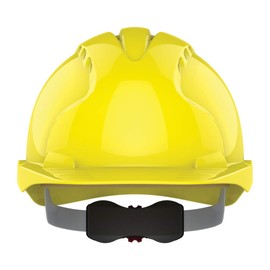 JSP EVO3 HDPE Safety Helmet for Construction/Building with Revolution Wheel Ratchet Yellow Vented (AJF170-000-200)
