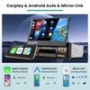 Android 15 Single Din Car Stereo Radio with Wireless Carplay