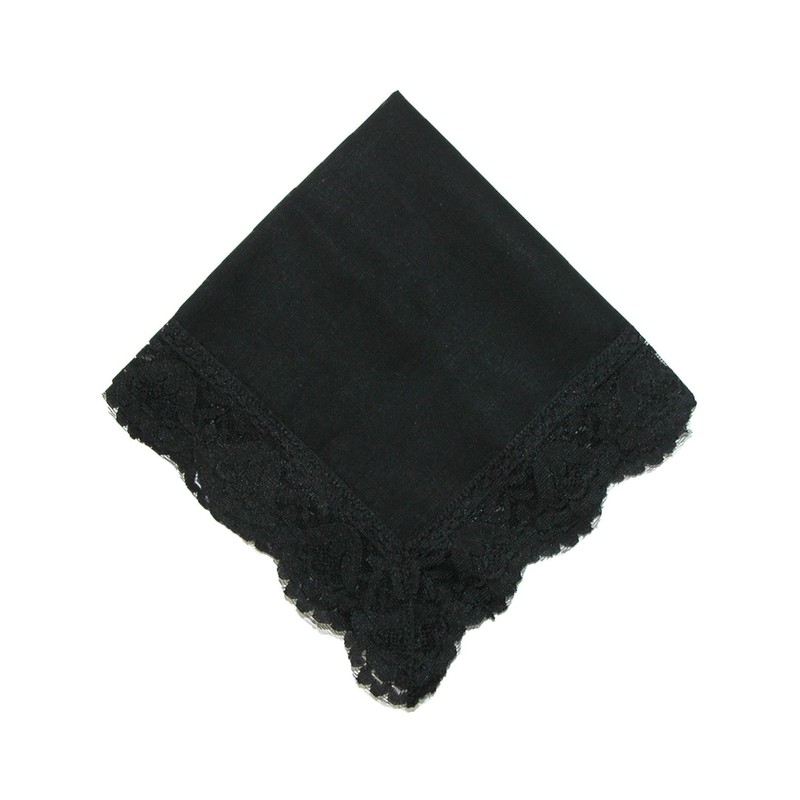 CTM Mujer Twilight Belleza pañuelo de encaje negro, Negro, Talla
