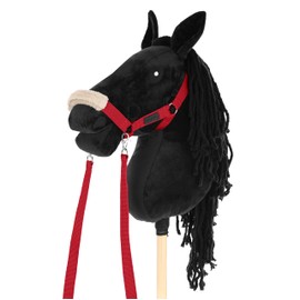 SKIPPI Halter for Hobby Horse - Red, Hobby Horse Accessories, Reins and 2 Pads in Set, Universal Size Halter Set