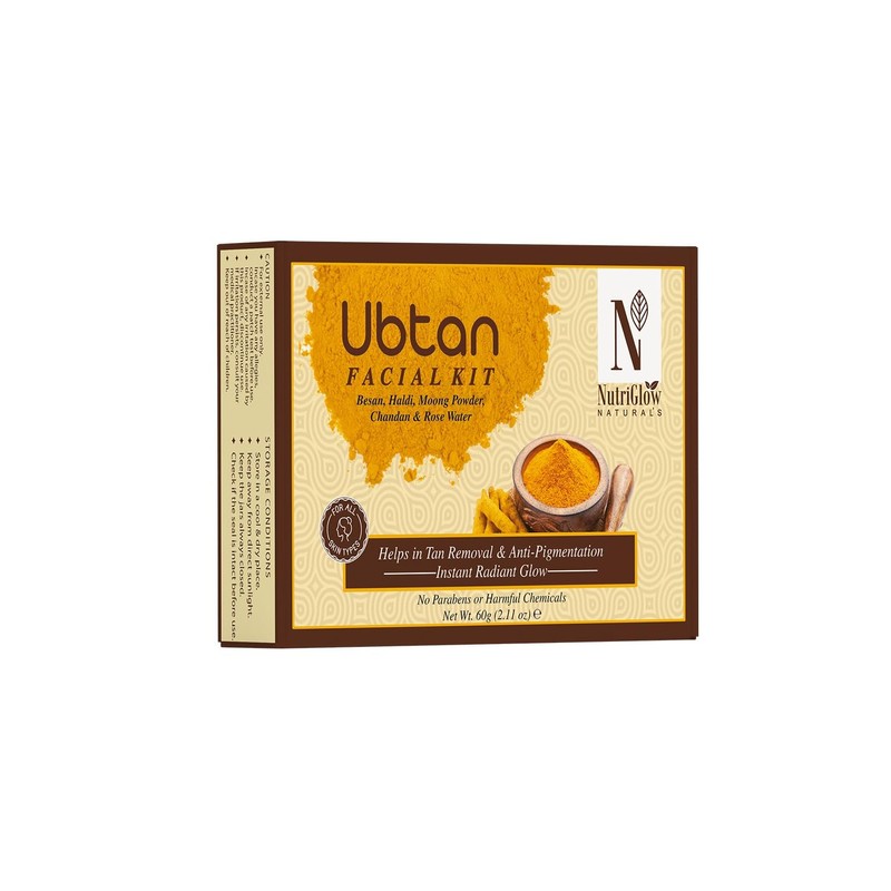 NutriGlow NATURALS Ubtan Facial Kit For Glowing Skin, Tan Removal
