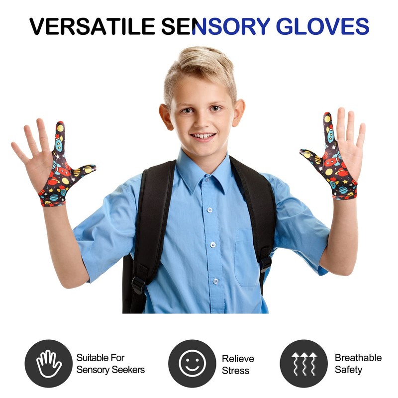 4 Pcs Thumb Sucking Guard Gloves Kids Chewy Compression Gloves