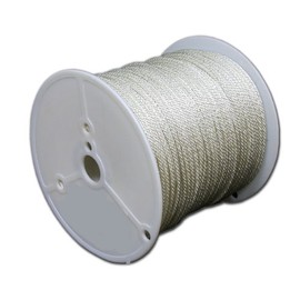 T.W Evans Cordage 294-080-83 1/4-Inch by 200-Feet Solid Braid Polyester Rope, White