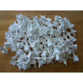 Park Shore Products Inc Lot of 50 White Plastic  3/4 inch picket fence finials