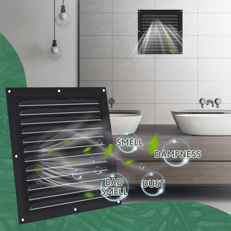 Yaocom 1 Pcs Aluminum Attic Vents 12" x 12" Metal