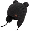DRESHOW Unisex Baby Beanie Cap, Cute Bear Beanie with Earflaps