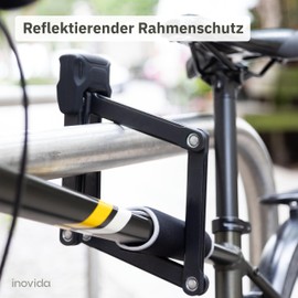 Bicycle Frame Protector with Reflectors: 2 x Frame Protection Bicycle in 18 x 12.5 cm with Velcro Made of Neoprene - Frame Protection Film Bicycle - Frame Protection Bicycle Carrier Accessories -