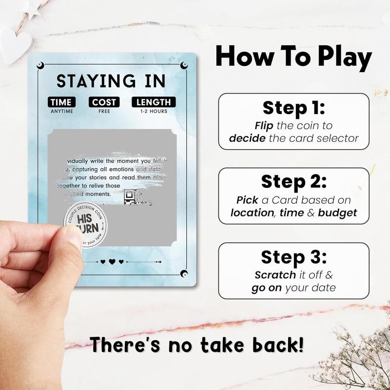 Date Adventures Scratch Off Couple Games for Anniversary, Engagement, Wedding