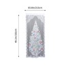 SOLUSTRE 1 Set Illuminated Christmas Tree Curtain Panel Lace Window