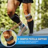 Healrecux Silicone Patellar Tendon Support Strap, Adjustable Non-Slip Patella Band