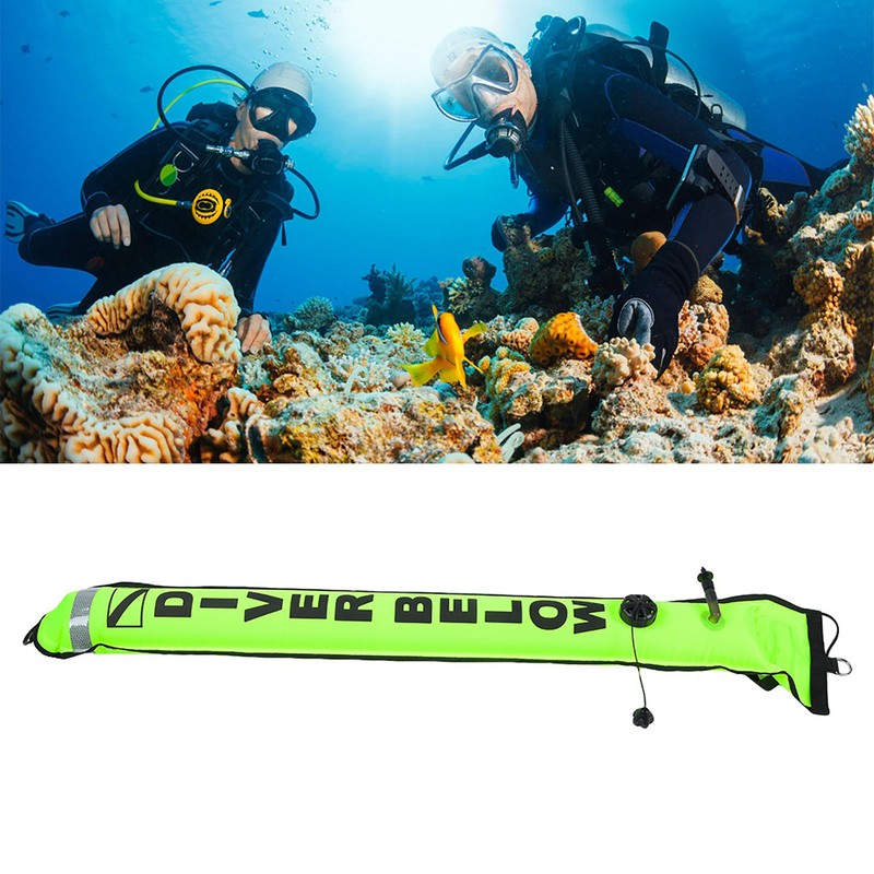 4FT High Visibility Inflatable Scuba Diving SMB Surface Signal Marker