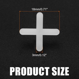 Pack of 500 Tile Crosses, 3 mm White Tile Crosses, Plastic Joint Crosses, Tile Spacers, Tile Laying Aid, Joint Cross for Precise Positioning for Wall, Floor Tiles