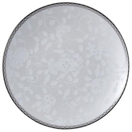 NARUMI Plate, Milano Bianca, 6.3" (16 cm) White, Flower Pattern, Plum Blossom, Cute, Stylish, Flat Plate, Dinner Plate, 51461-5667P