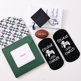 Moyel College Graduation Gifts for Him Cool Graduation Socks Class of 2025 for Men Size 7-13 Grad Gifts for Him Boys