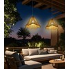 Solar Chandelier Outdoor Waterproof, Gazebo Lights Solar Powered with Remote