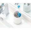 iDesign Cade Holder, Holds Normal Toothbrushes, Spin Brushes, and Toothpaste-White