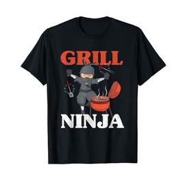 Grill Ninja Funny Grilling Barbecue BBQ Meat Pitmaster T-Shirt