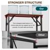 TEMI Small Computer Desk Folding Table - No Assembly, Compact