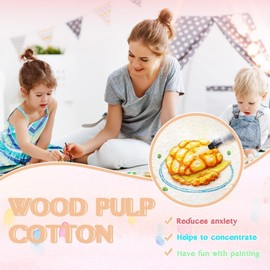 agctrler Magic Puffy Paint, Foam Texture Painting Paper,Ultimatives Magisches Textur-Malset, 3D Zeichnen Leinwand Schwamm mit 12 Farben, Schaumstoff-Textur-Malpapier für Kinder DIY Stifte (Rechteck)