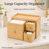 Bamboo Face Towel Holder with 3 Drawers