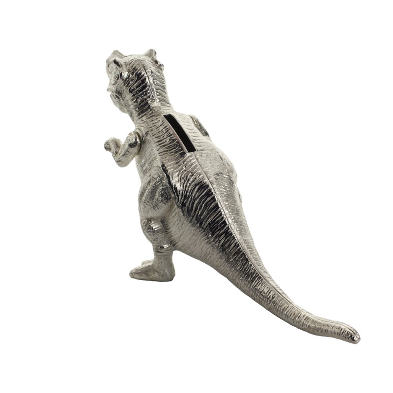 Knight Silver Plated T-Rex Dinosaur Money Box