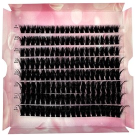 AMSDCN Mix 80D Mink Eyelashes 160 Bundles Natural Eyelash extension 3D Russia Individual Eyelash Cluster Makeup Tools Lashes Cilia (80D-Mix)