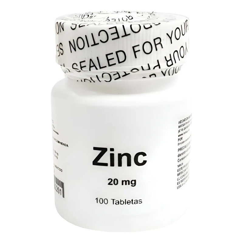 Zinc 20 Mg, 20 Frascos Con 100 Tabs C/u