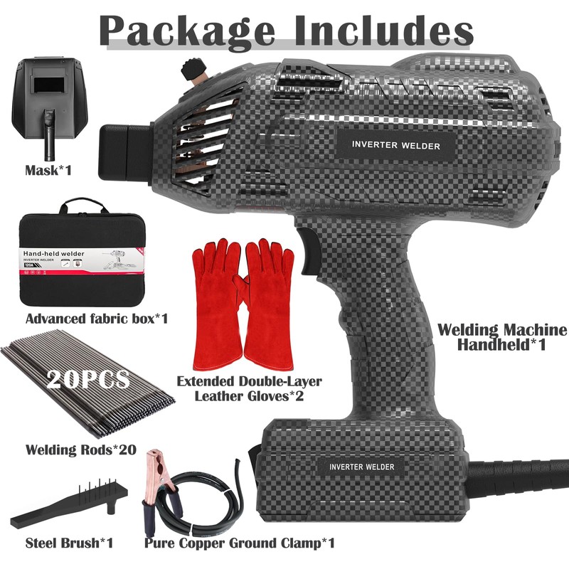 LIIJII Handheld Welder, 20-140A Welder Portable Welding Machine 110V, IGBT